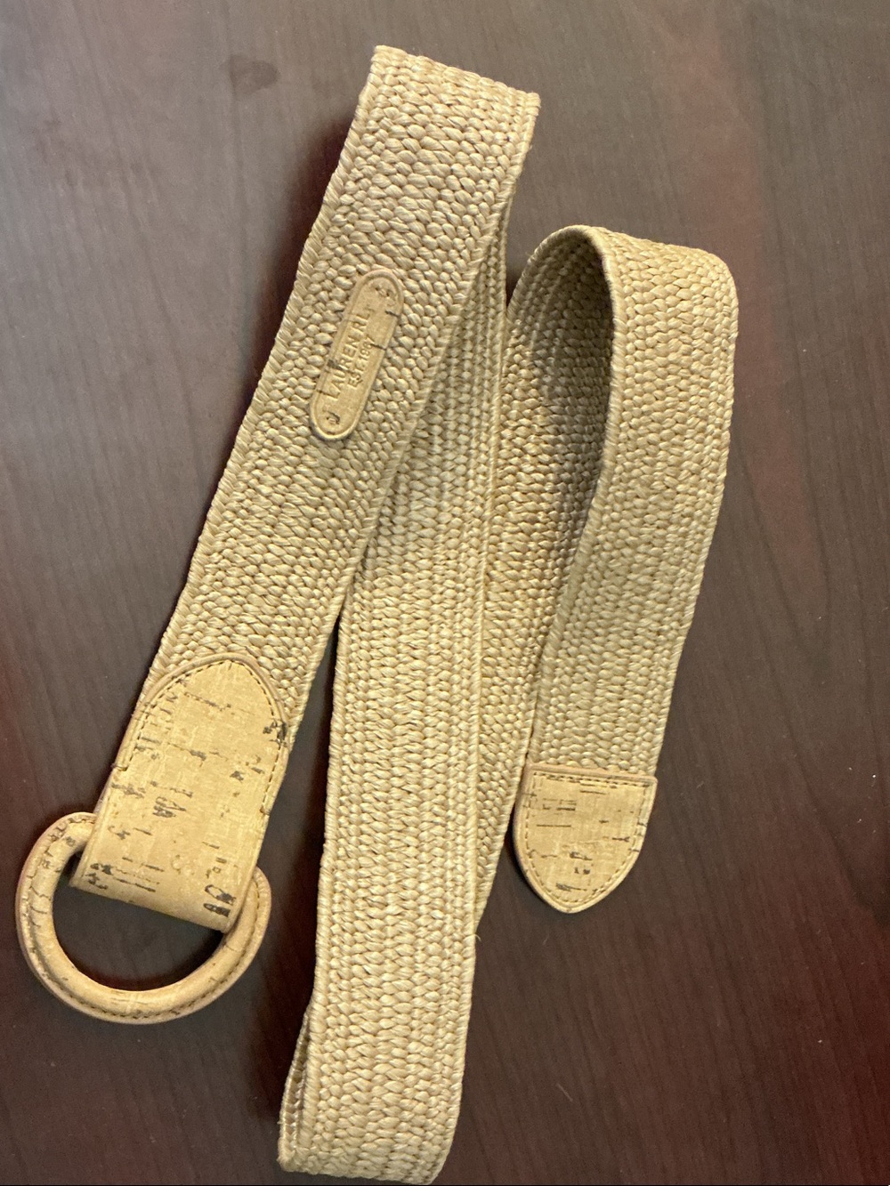 Ralph Lauren Natural Beige Woven Ring Belt